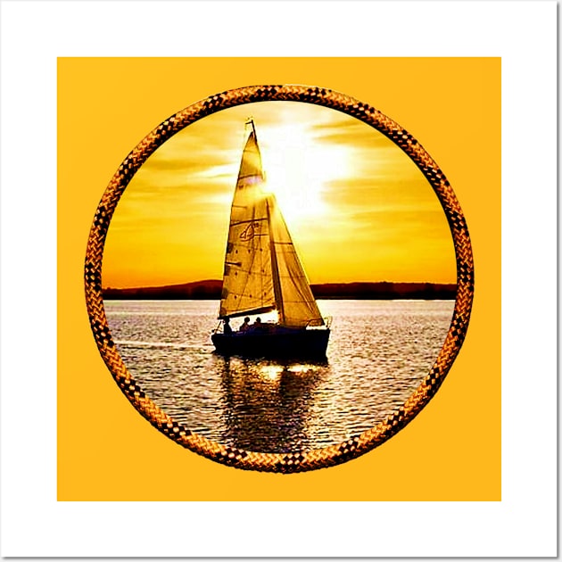 Sunset Sail Wall Art by Manatee Max